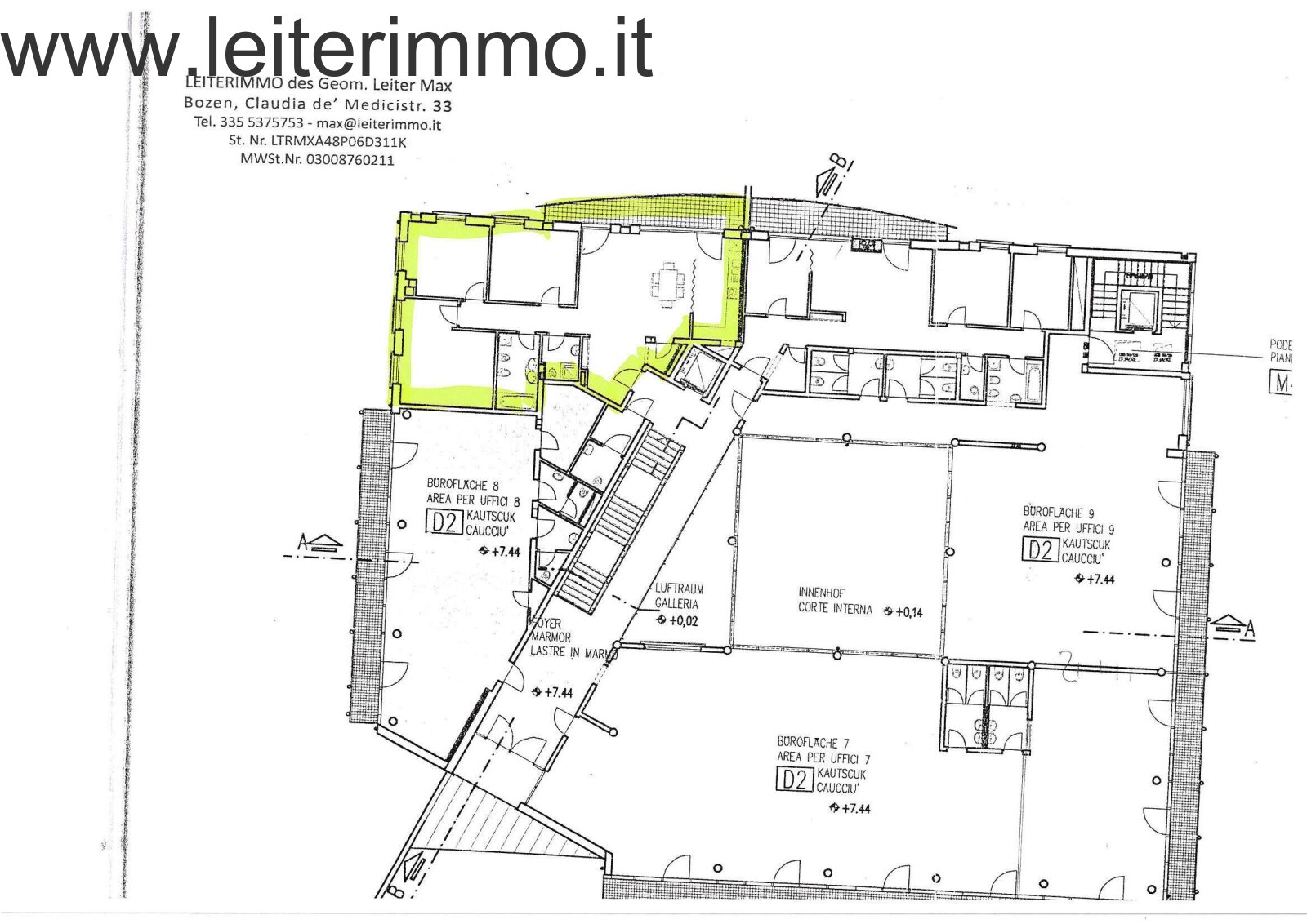 Ufficio a Bolzano/Sud AFFITIAMO